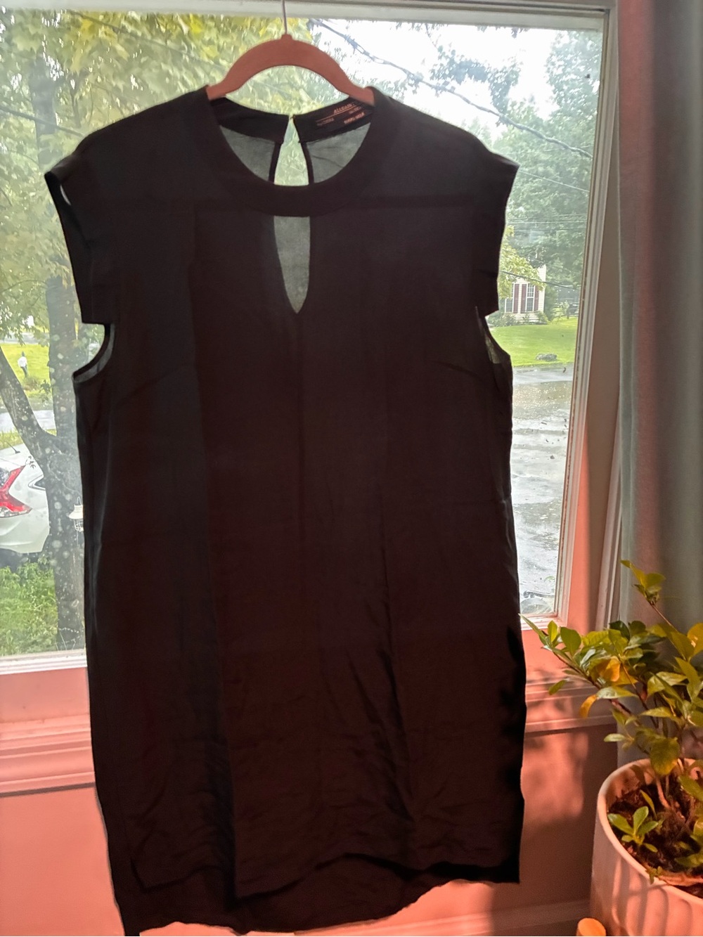 AllSaints Silk Black Sleeveless Dress